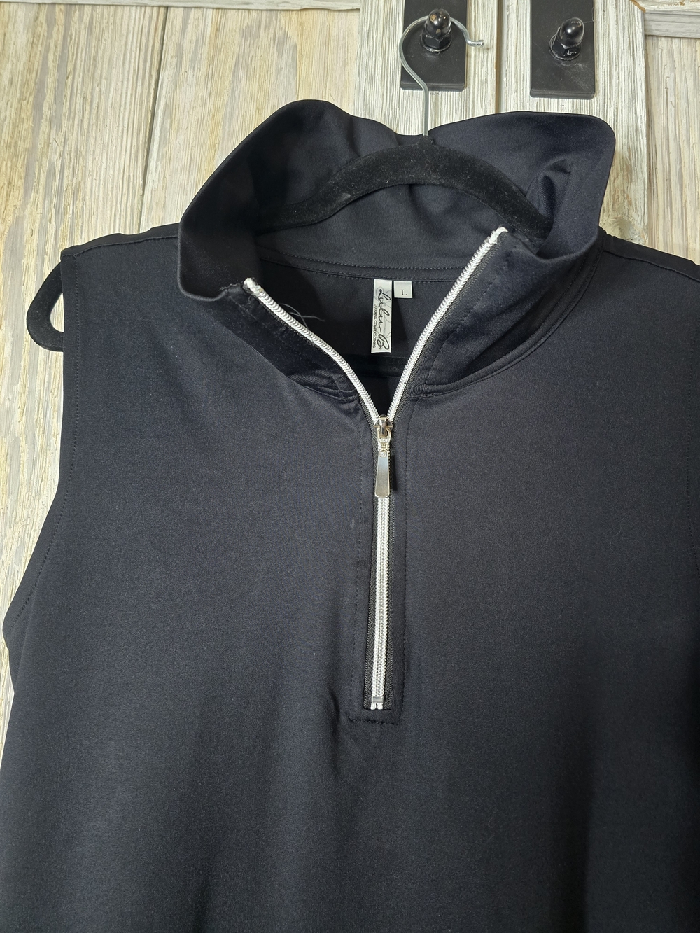 Black Zip Neck Athletic Golf Dress • L - Picture 3 of 4